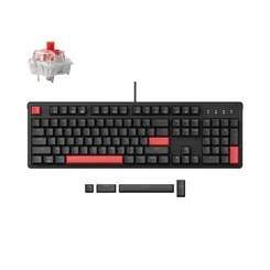 Клавиатура механическая Lemokey  X3 104Key, Keychron Red, USB-A, QMK/VIA, Hot-Swap, EN/UKR, RGB, чорний фото