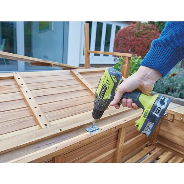 Купить Шуруповерт-дрель ударный аккумуляторный Ryobi ONE+ R18PD2-215G 18В 2х1.5А·ч ЗУ 40Нм 400·1350об·мин 1кг