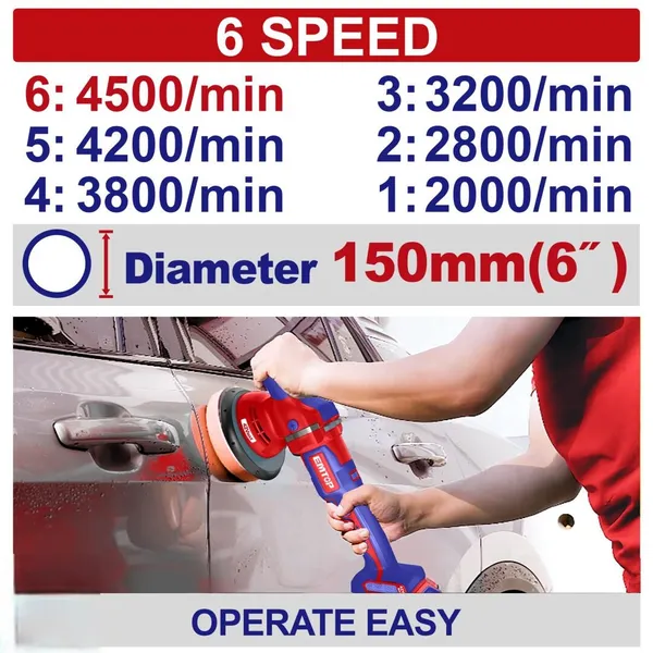 Машина полировальная аккумуляторная EMTOP ELAP42151 цена в Украине