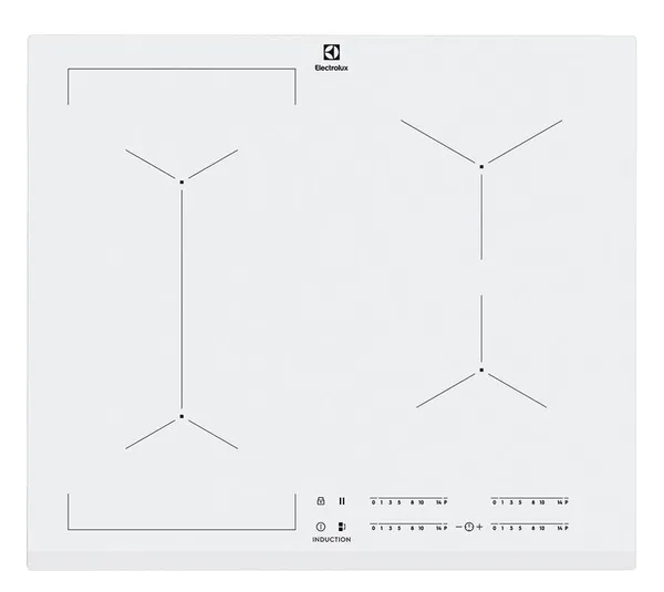 Варильна поверхня Electrolux індукційна, 60см, розширена зона, білий