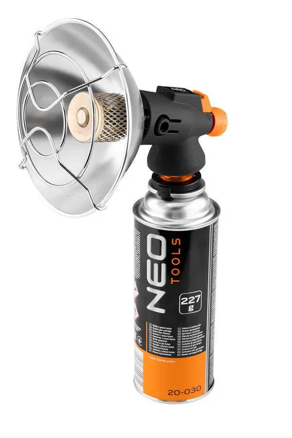 Купить Обогреватель газовый туристический Neo Tools, 92г/час, картриджный, регулятор, пьезоподжиг, черный со скидкой