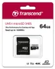 Карта пам'яті Transcend microSD  64GB C10 UHS-I U3 A2 R160/W80MB/s + SD