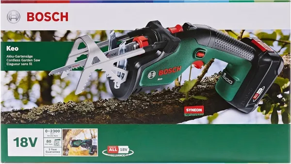 Пила шабельна акумуляторна Bosch KEO 18В 1х2А·год пропил 80мм хід 20мм 1.4кг купить в Украине