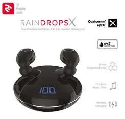 Наушники 2E RainDrops Х True Wireless Waterproof Mic Black фото