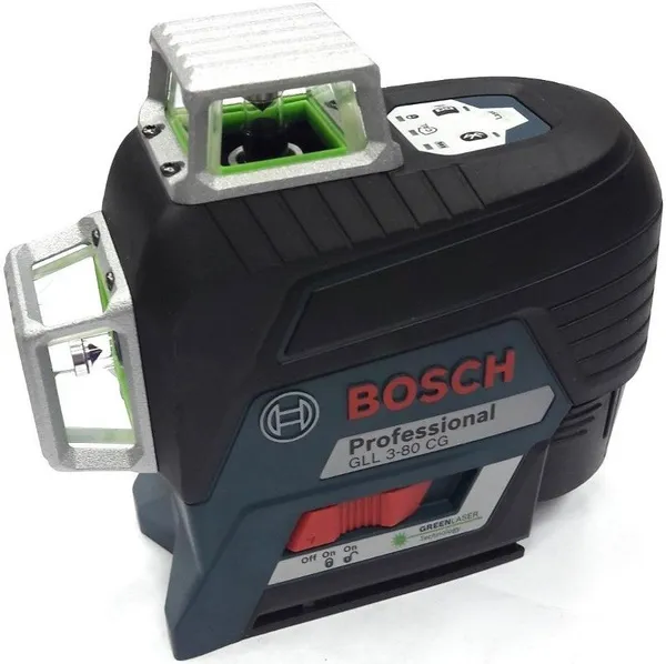 Нівелір лазерний Bosch GLL 3-80 CG, до 30м з приймачем 120м,  ±0.3мм/м, BM 1 + L-Boxx, 0.82кг купити в Україні