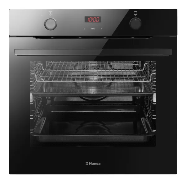 Духовой шкаф Hansa электрический, 77л, A, дисплей, конвекция, черный