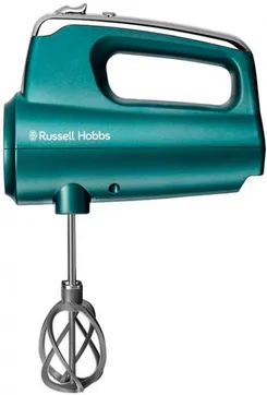 Миксер Russell Hobbs ручной Turquoise, 350Вт, насадки-4, турбо, бирюзовый фото