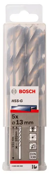 Свердло по металу Bosch HSS-G 13 мм., 5 шт.