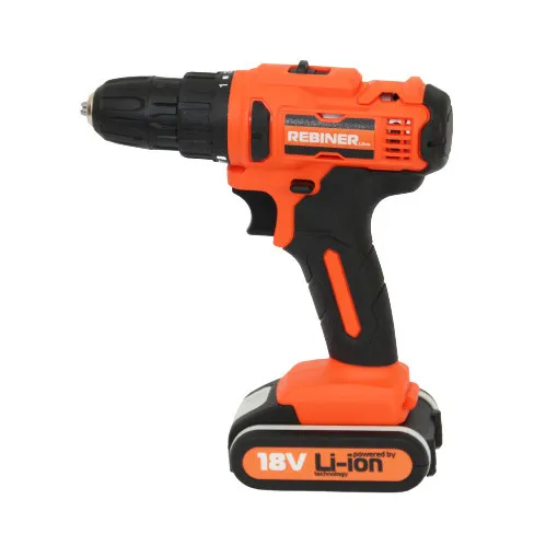 Шуруповерт аккумуляторный 18 В, 2 А/ч Rebiner RAD-18LiH цена в Украине