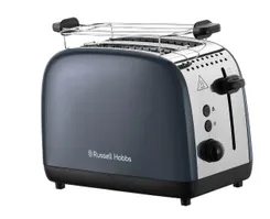 Тостер Russell Hobbs Colours Plus 1600Вт, підігрів, розморожування, метал., сірий фото