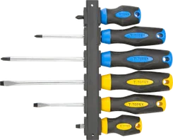 Викрутки TOPEX набір 6шт, SL,PH, сталь CrV фото