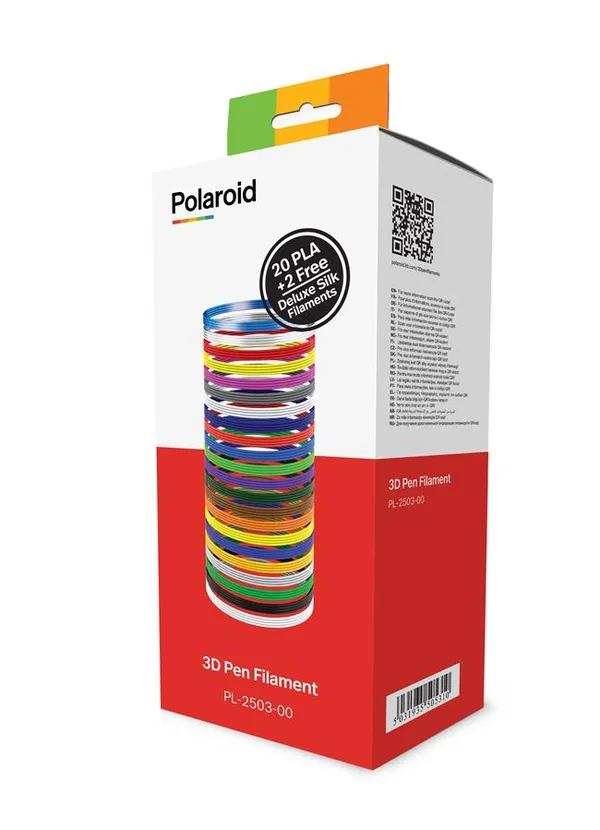 Картридж для 3D ручки Polaroid PLA, 1.75мм, нить, 22 шт, микс