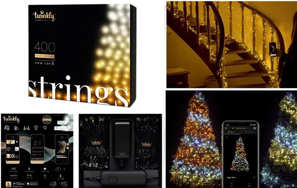 Гирлянда Smart LED Twinkly Strings AWW 400 IP44 32м черный кабель