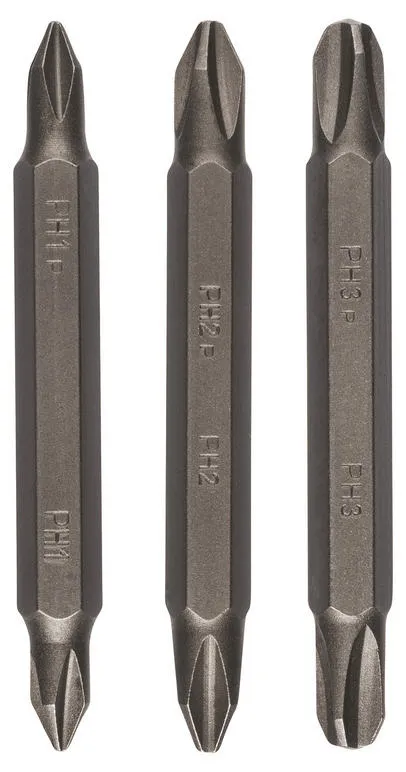 Набор двухсторонних бит Bosch PH/PH, 60мм, 3шт цена в Украине