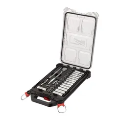 Набір метричних головок з тріскачкою 3/8" в компактному тонкому органайзері PACKOUT - 38 од. MILWAUKEE Органайзер компактний PAC фото