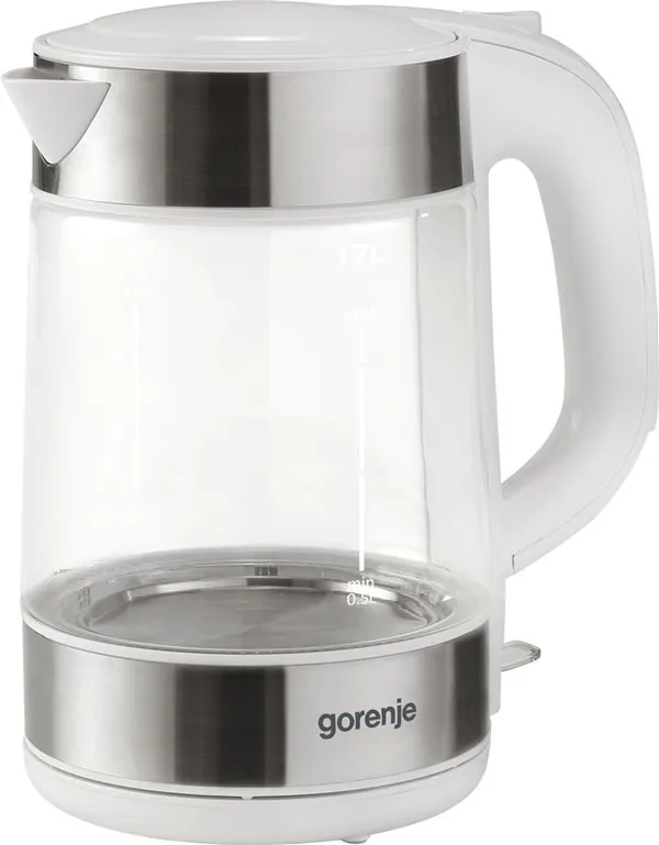 Электрочайник Gorenje 1.7л, стекло, белый