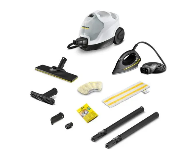 Пароочисник Karcher SC 4 EasyFix Iron, 2000Вт, 800мл, 3.5Бар, праска в компл, біло-чорний