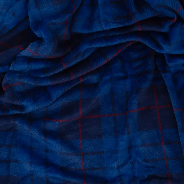 Плед ARDESTO Flannel 160х200см, 100% полиэстер, клетка, синий цена в Украине