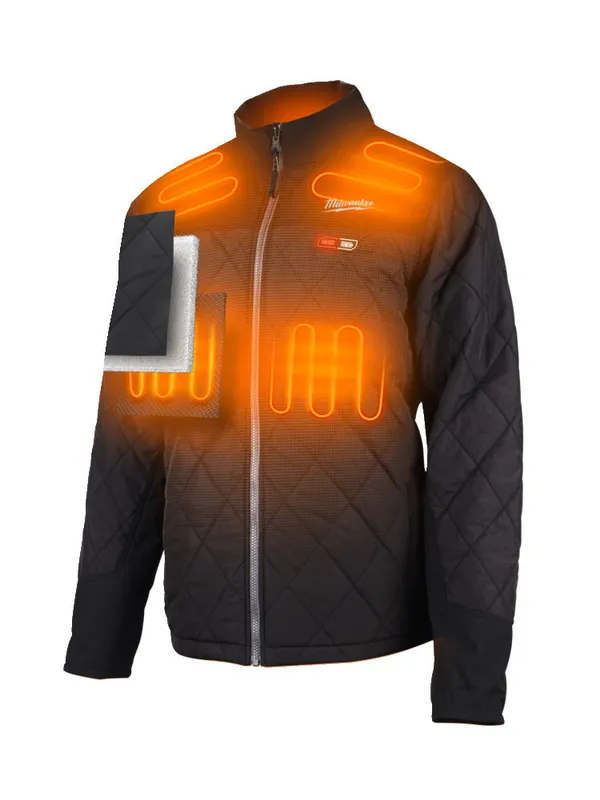 Куртка з електропідігрівом преміальна MILWAUKEE M12 HJP-0 (XL), чорна (розмір XL)