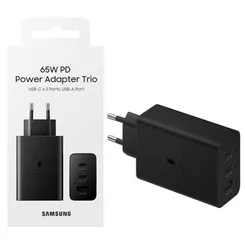 Зарядное устройство сетевое Samsung 65Вт 2xUSB-С PD PPS/USB-A, черный фото