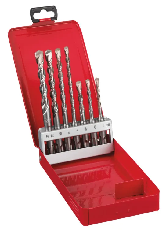 Набір бурів SDS-PLUS M2 MILWAUKEE, (7шт) (діаметри 5/6/6/8/8/10/12мм), (заміна на 4932492116)