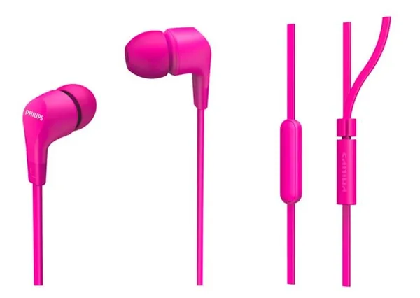 Навушники In-ear Philips TAE1105 3.5 mini-jack, Mic, Рожевий