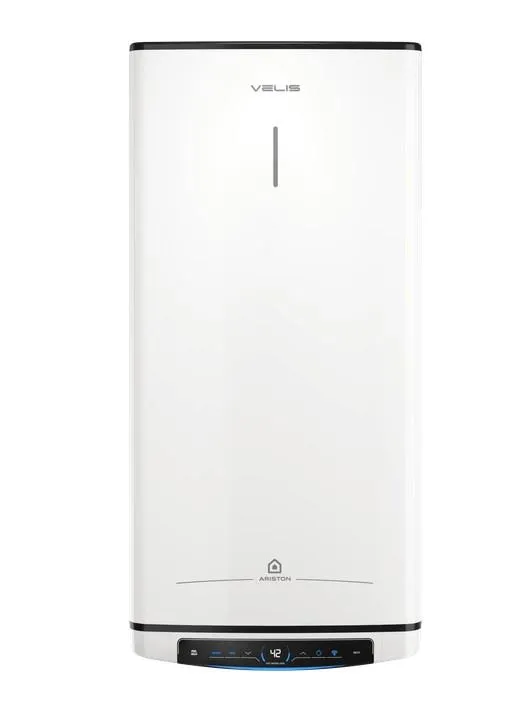 Водонагреватель электр. Ariston плоский слим VELIS PRO DRY WIFI 80 EU, 80л, 2*1,5кВт, сух тен, ун. монтаж, электр. упр-ние, B, Италия, Белый