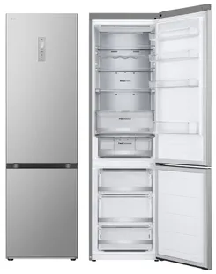 Холодильник LG з нижн. мороз., 203x60х68, холод.відд.-277л, мороз.відд.-107л, 2дв., А++, NF, інв., диспл зовн., Fresh Сonverter, Metal Fresh, сріблястий фото