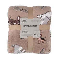 Плед ARDESTO Flannel 160х200см, 100% полиэстер, собачки в очках фото