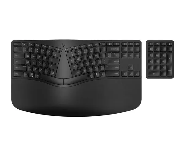 Клавиатура мембранная HP 960 BLK Ergonomic split-zone, 112key, BT, EN/UK, чёрный
