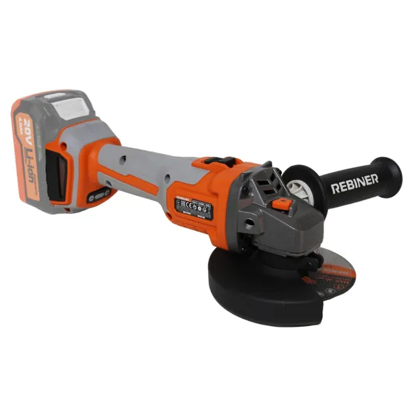 Безщіткова акумуляторна болгарка 125 мм, 20 В Rebiner RAG-125BL/20Li (без АКБ та ЗП) замовити