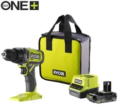 Шуруповерт-дрель аккумуляторный Ryobi ONE+ RDD18-1C20S 18В 1х2А·ч ЗУ 52Нм 450·1750об·мин 1.1кг сумка фото