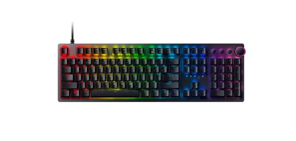 Клавіатура механічна Razer Huntsman V2 108key, Purple Switch, USB-A, EN/RU, RGB, чорний