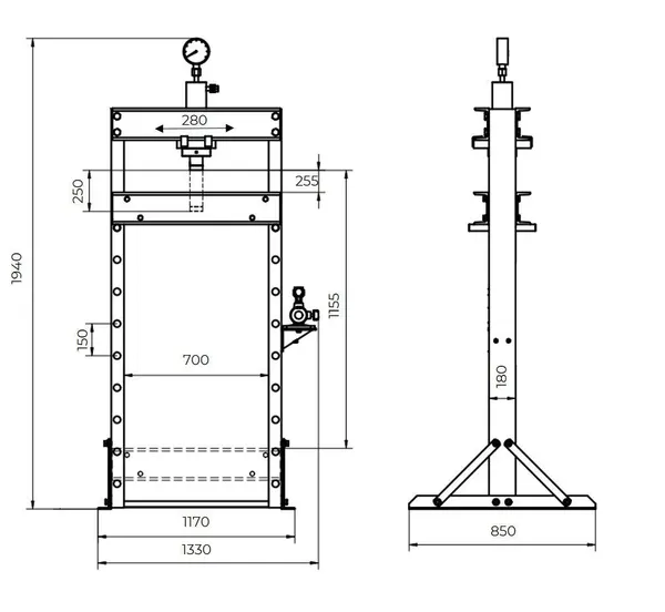 Прес гідравлічний Holzmann WP75ECO замовити