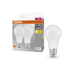 Набір ламп 2шт OSRAM LED E27 8.5Вт 2700К 806Лм A60 фото