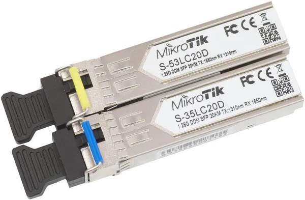 Комплект SFP-Трансиверов MikroTik S-3553LC20D (S-35LC20D 1шт, S-53LC20D 1шт)