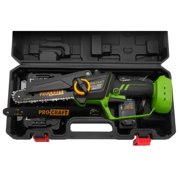 Безщіткова акумуляторна міні пила ланцюгова Procraft PKA46 (1 АКБ) в кейсі з доставкою