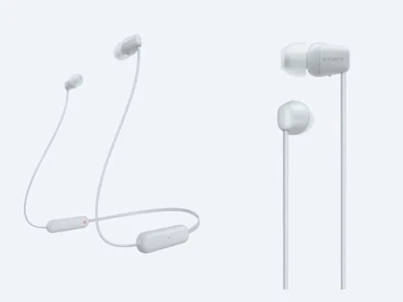 Наушники In-ear Sony WI-C100 BT 5.0, IPX4, SBC, AAC, Wireless, Mic, Белый