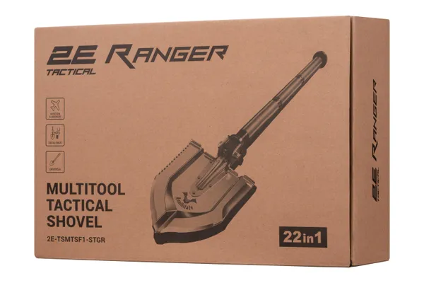 Лопата-мультитул тактична 2E Tactical Ranger Steel Gray розбірна, 22 в 1 фото №17