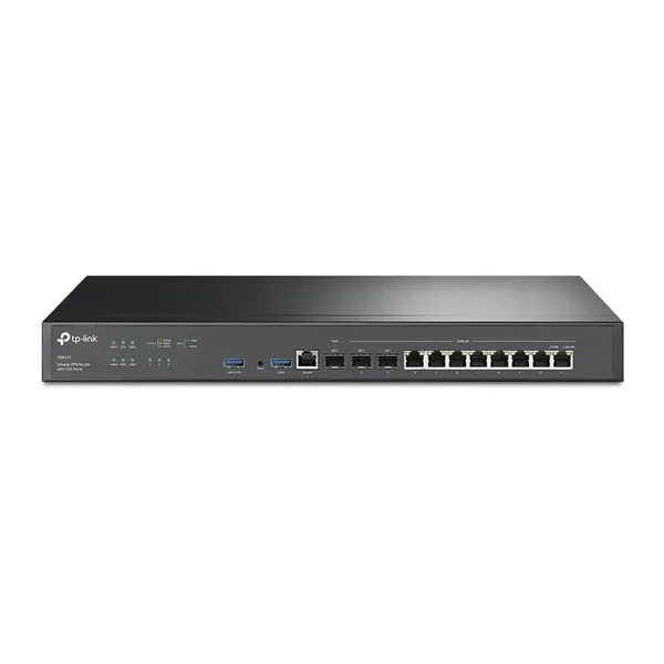 Мультисервисный Маршрутизатор TP-LINK ER8411 8xGE LAN/WAN, 1xSFP WAN/LAN, 2x10GE SFP+ WAN/LAN, 2xUSB