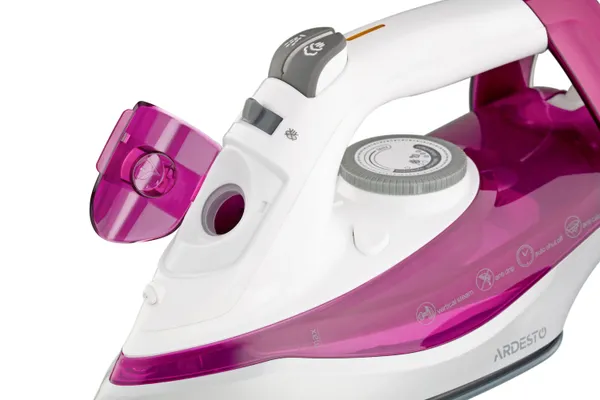 Праска Ardesto IR-C2230-BUR, 2200Вт, 300мл, паровий удар, керам. підошва, малиновий купити в Україні