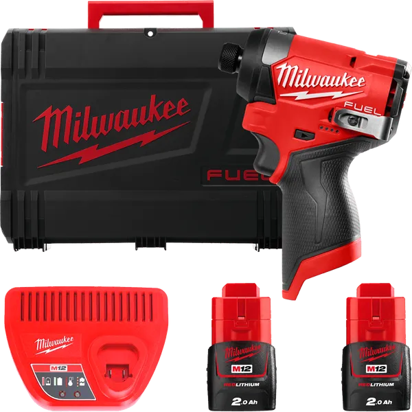 Винтоверт акумуляторнй M12 FID2-202X (170Нм) (+2 акумулятори, зарядний пристрій, HD кейс)