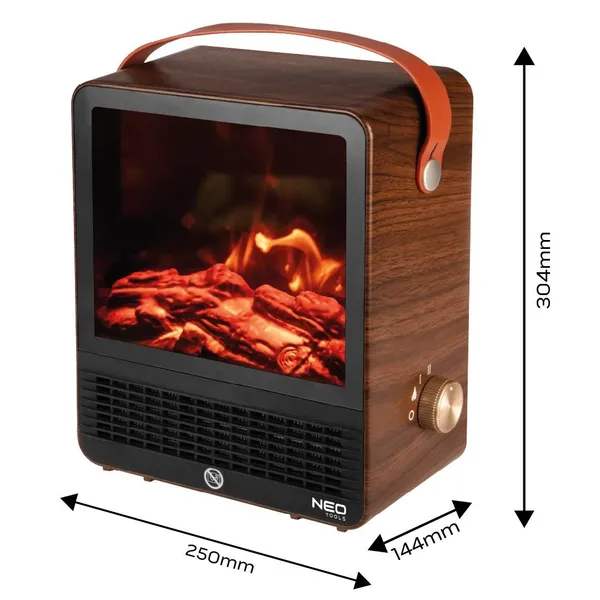 Камин электрический, декоративный Neo Tools, 850/1500Вт, регулятор, 25х14.4х30.4см, дерево цена в Украине