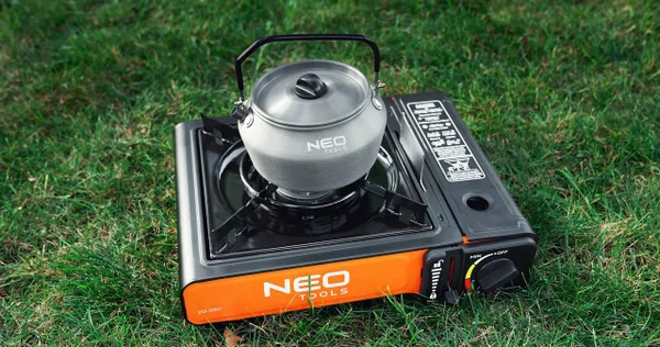 Плитка газовая портативная Neo Tools, 2.1 кВт, пьезорозжиг, 150 г/ч, кейс фото №8