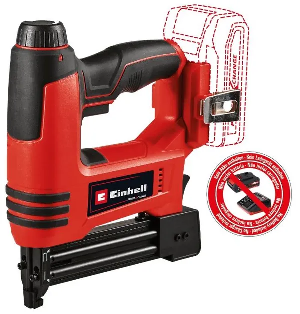 Степлер акумуляторний Einhell TE-CN 18LI - Solo PXC 18В скоба 16-22/5.7мм цвяхи 15-32/1мм 20уд·хв 2.07кг без АКБ та ЗП