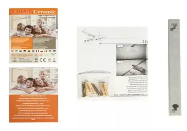 Замовити Керамічна панель TEPLOCERAMIC, 15м2, 750Вт, електр. упр-ння, 90 х 60см, терморегулятор, мармур з доставкою