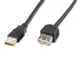 Кабель DIGITUS USB-A (M/F) заряджання/синхронізації, 1.8м, чорний