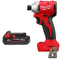 Гвинтокрут ударний акумуляторний безщітковий MILWAUKEE (190Нм) M18 BLIDRC-0 (каркас) + M18 B2 подарунок фото