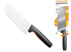 Кухонний ніж поварський Nakiri Fiskars Functional Form, 15.8см, нержавіюча сталь, пластик, чорний фото