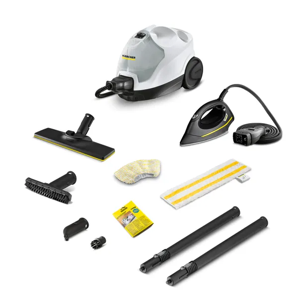 Пароочисник Karcher SC 4 EasyFix Iron, 2000Вт, 800мл, 3.5Бар, праска в компл, біло-чорний ціна в Україні